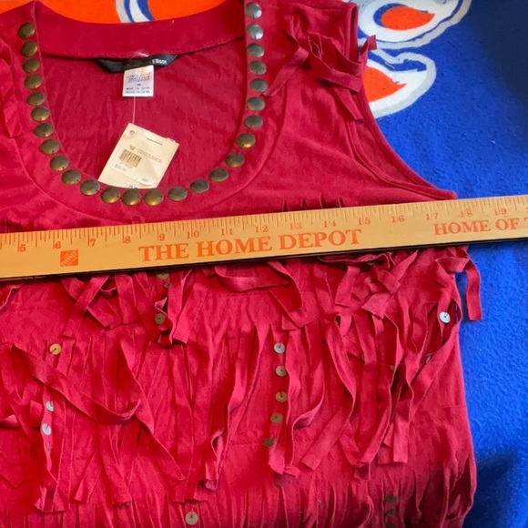 Ellison (King Ranch) Faux Suede Maroon Dress Size M, NWT - Picture 6 of 10